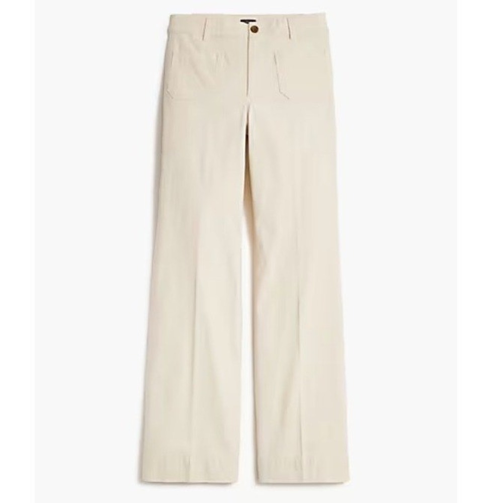 NEW J. Crew Women's Lizzie High Rise Patch Pocket Wide Leg Pants Size 33